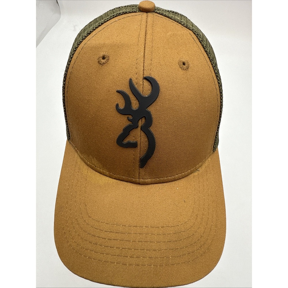 HAT Browning Firearms Hunting Strapback  Cap‎ Green Brown  DEER LOGO